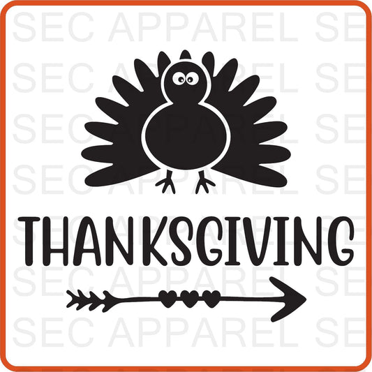 Thanksgiving Iron On Decals Patches transfers vinyl for shirts, clothing | SEC Apparel | Thanksgiving - secapparelonline