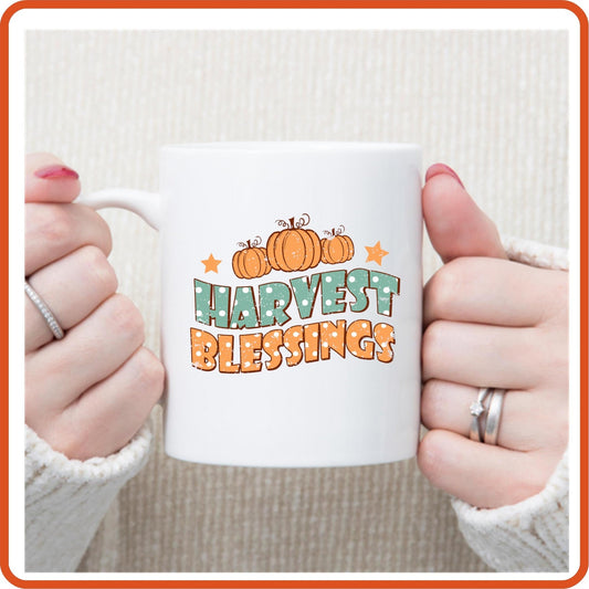 Thanksgiving Mugs - 11oz Coffee Mug | Gift | SEC Apparel | Harvest Blessing - secapparelonline