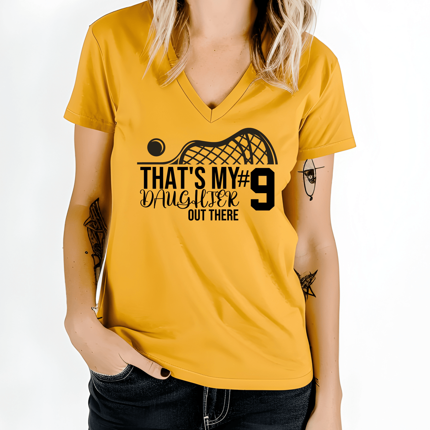 Thats my daughter out there | Lacrosse Mom Shirt | Crew neck | V Neck| Sweatshirt | Hoodie | - secapparelonline