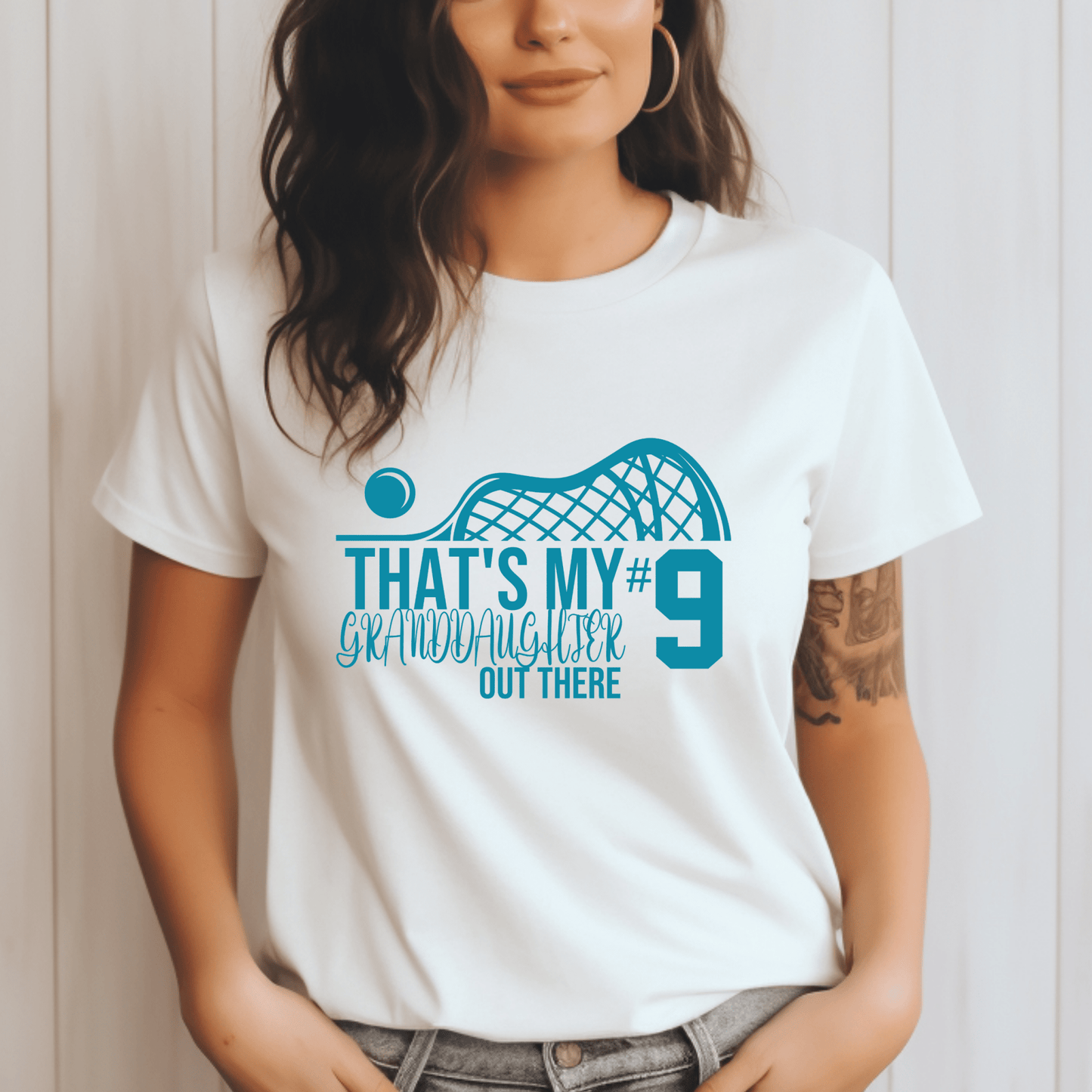 Thats my granddaughter out there | Lacrosse Grandma Shirt | Crew neck | V Neck| Sweatshirt | Hoodie | - secapparelonline