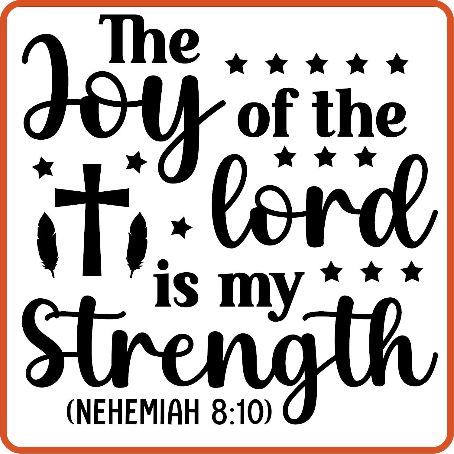 The Joy of the Lord | Bible | Religious Iron On Decals Patches by SEC Apparel - secapparelonline