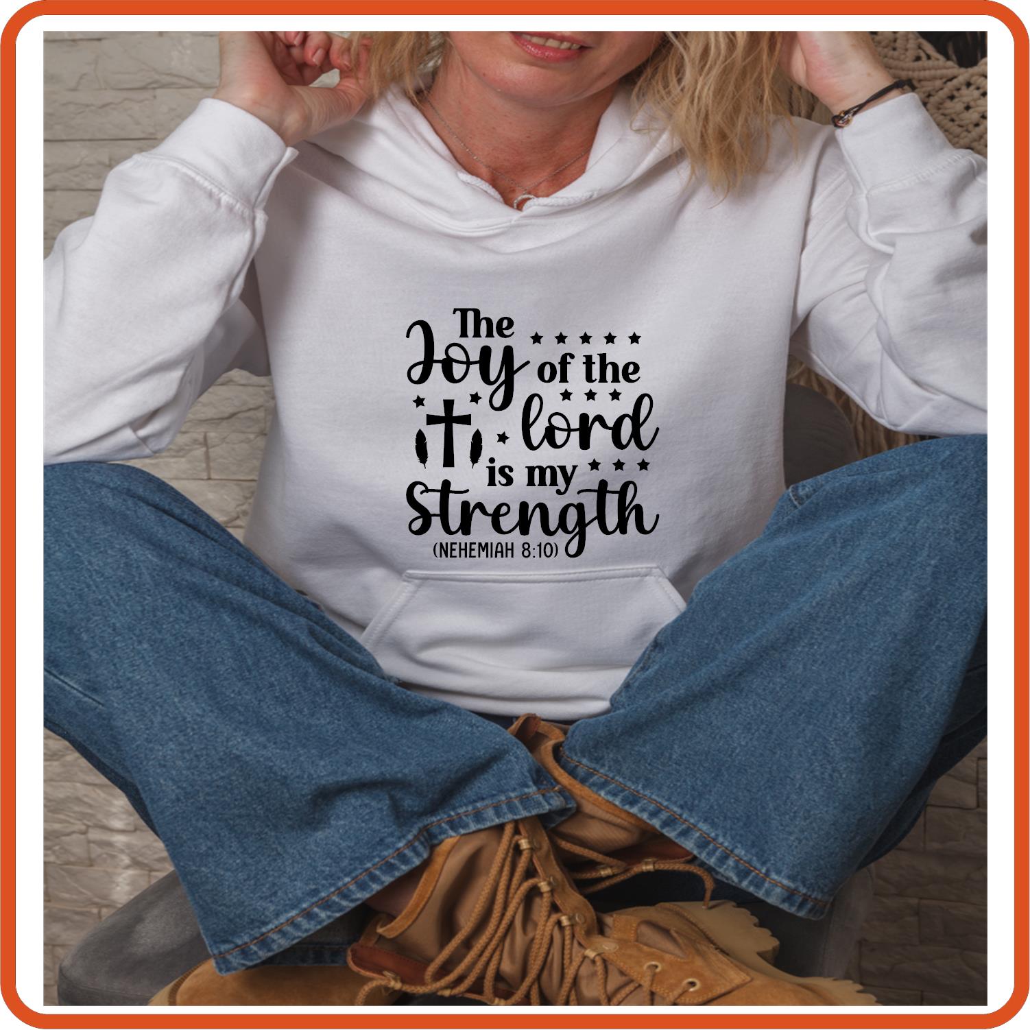 The Joy of the Lord | Bible | Religious Iron On Decals Patches by SEC Apparel - secapparelonline