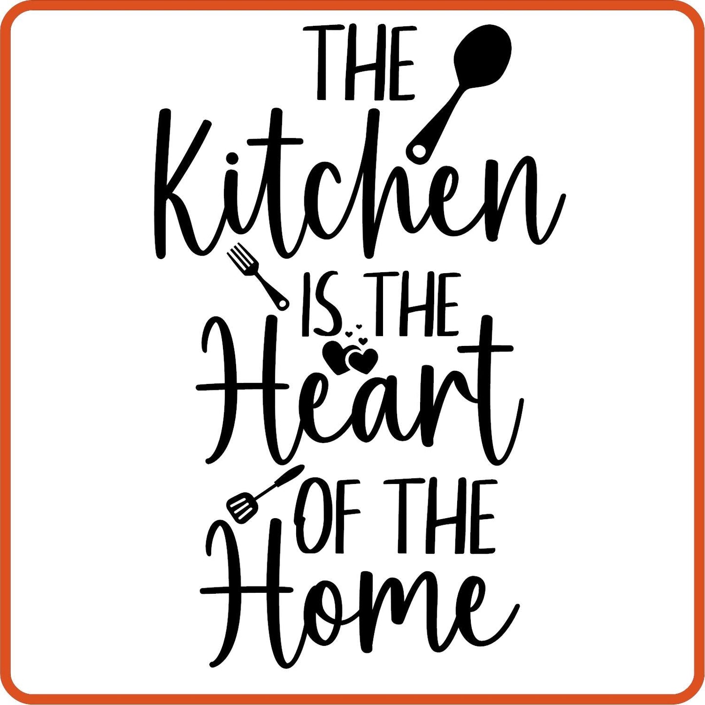 The Kitchen Is The Heart of the Home | Apron Iron On Decals Patches by SEC Apparel - secapparelonline