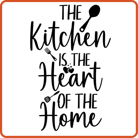 The Kitchen Is The Heart of the Home | Apron Iron On Decals Patches by SEC Apparel - secapparelonline