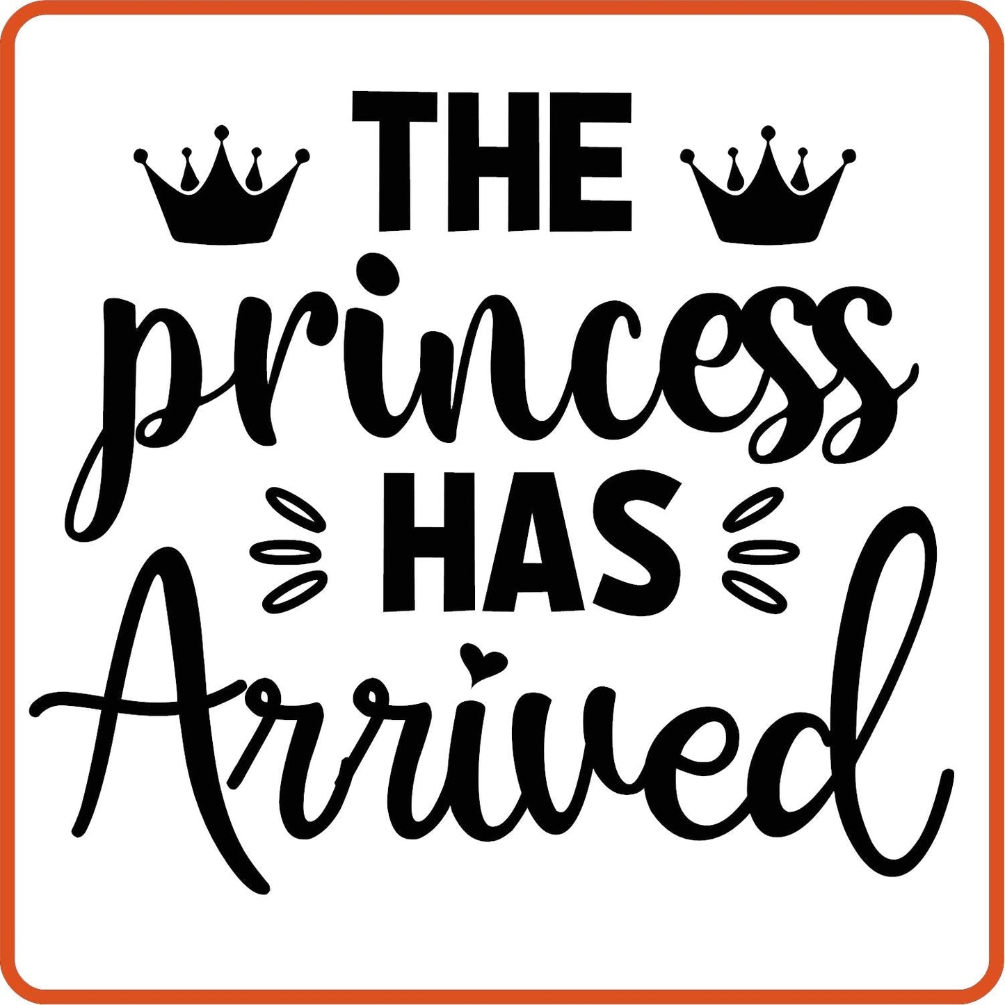 The Princess Has Arrived | New Baby Iron On Decal Patches by SEC Apparel - secapparelonline