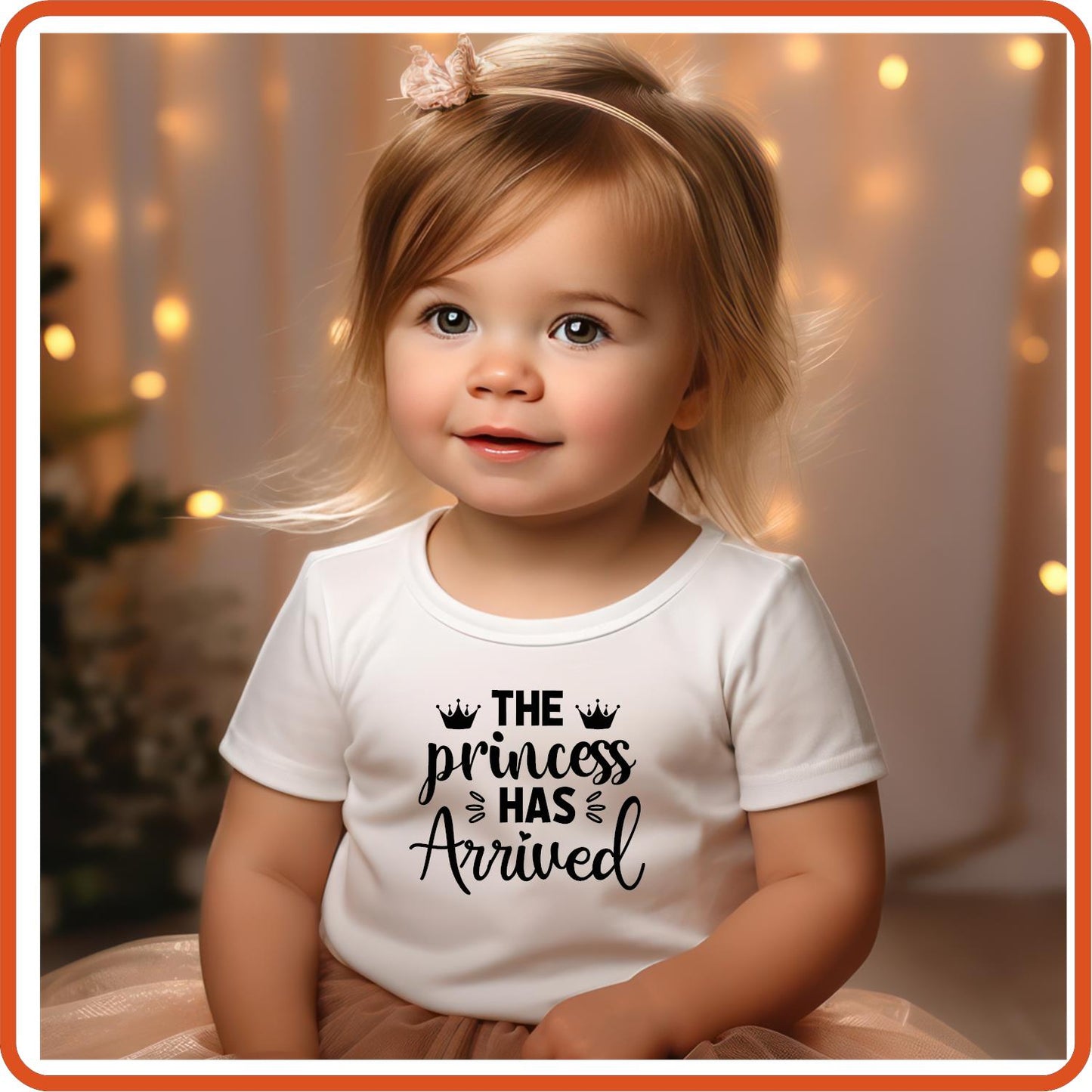 The Princess Has Arrived | New Baby Iron On Decal Patches by SEC Apparel - secapparelonline