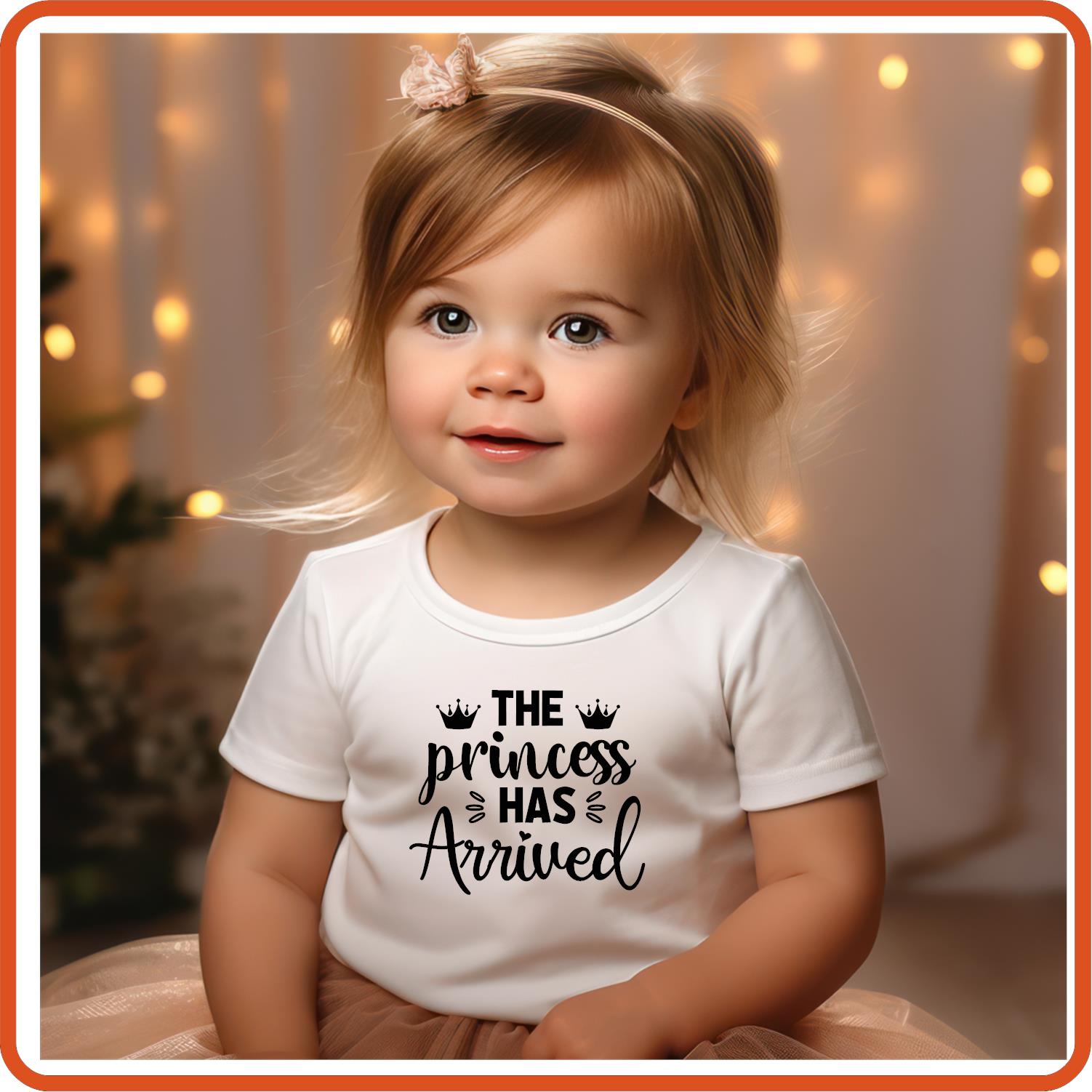 The Princess Has Arrived | New Baby Iron On Decal Patches by SEC Apparel - secapparelonline