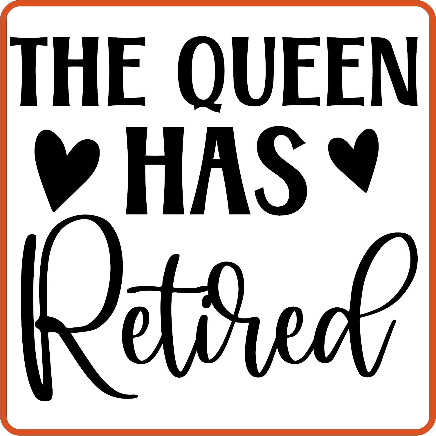 The Queen Has Retired | Retirement Iron On Decals Patches by SEC Apparel - secapparelonline