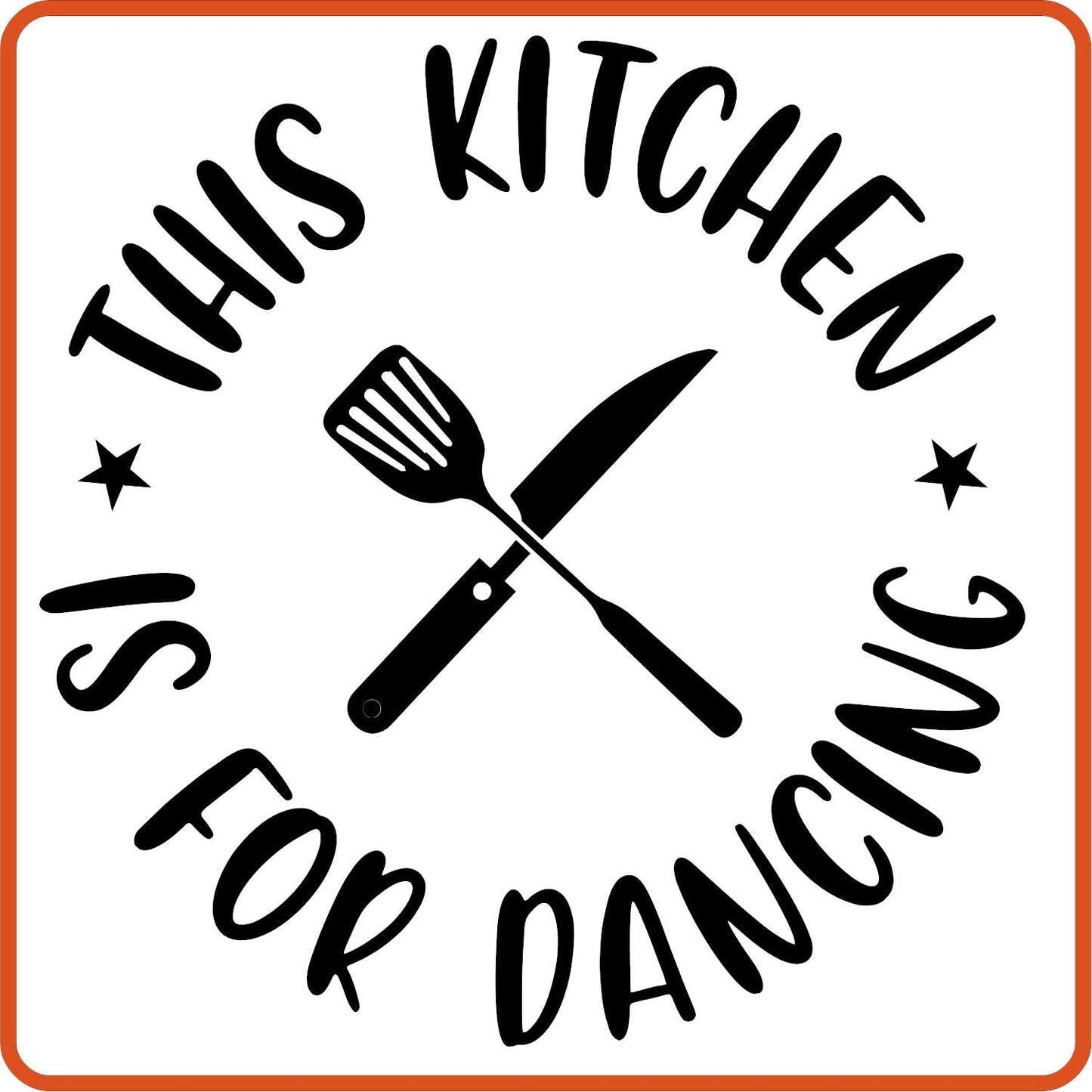 This Kitchen Is For Dancing | Apron Iron On Decals Patches by SEC Apparel - secapparelonline
