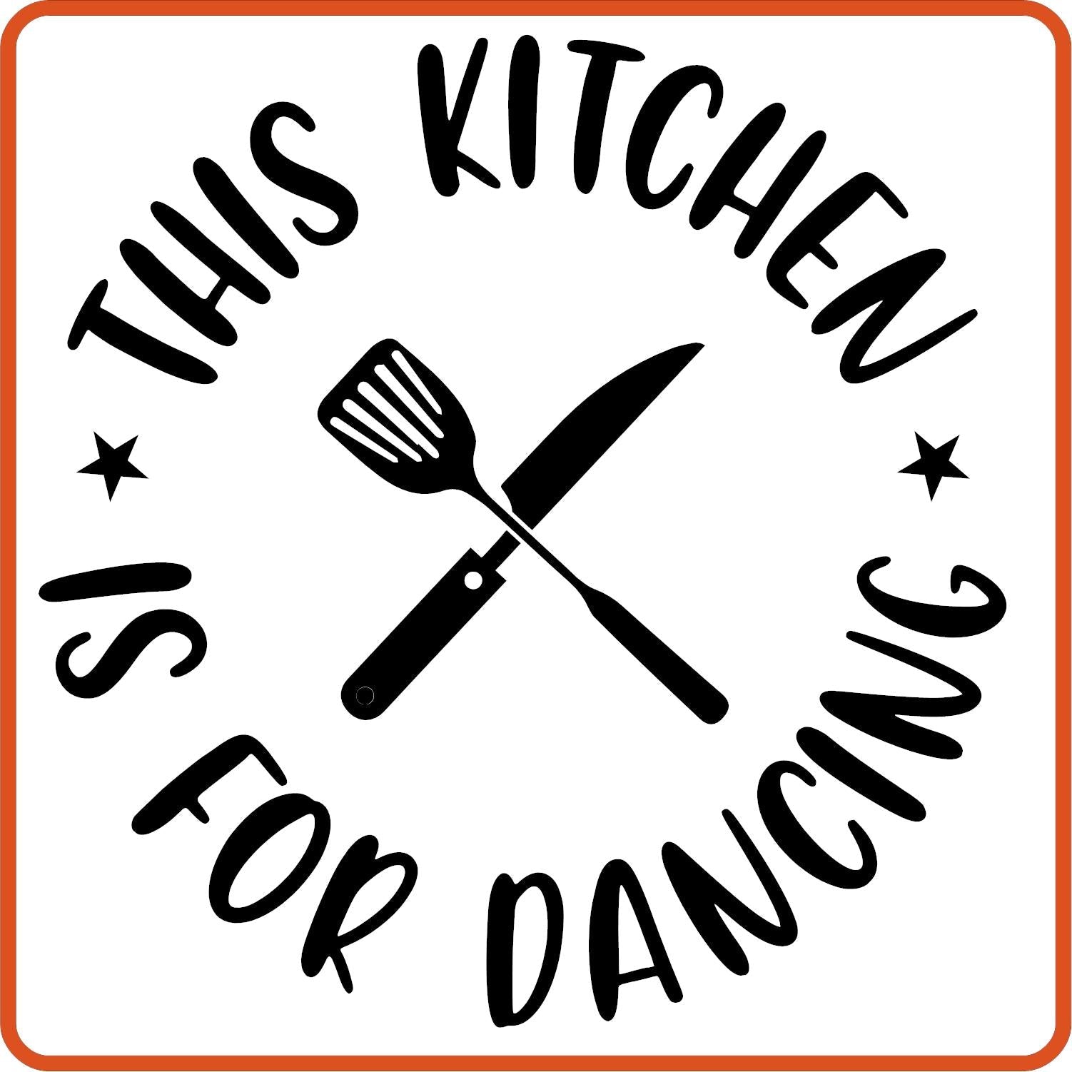 This Kitchen Is For Dancing | Apron Iron On Decals Patches by SEC Apparel - secapparelonline
