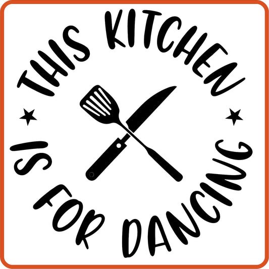 This Kitchen Is For Dancing | Apron Iron On Decals Patches by SEC Apparel - secapparelonline