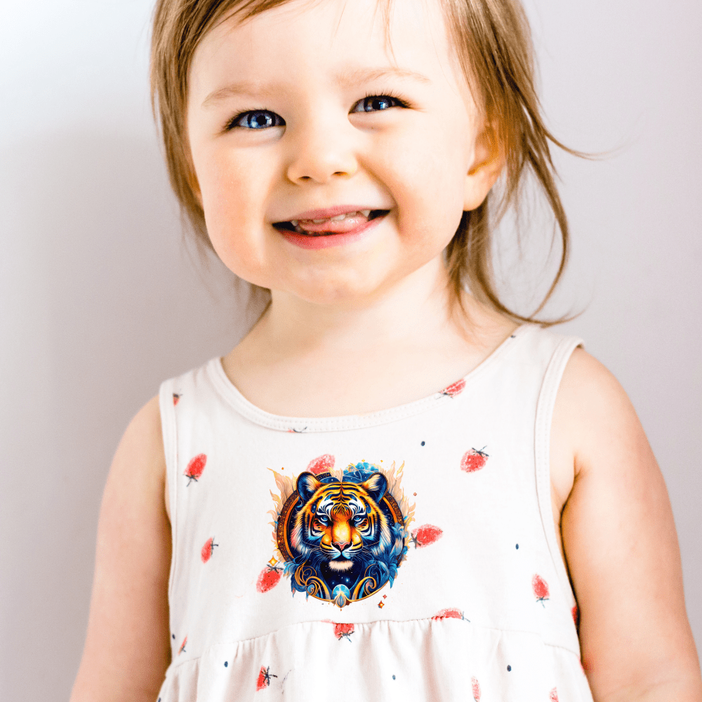 Tiger Iron On Patch Transfers Decals Patches Vinyl for T Shirts Fabric Clothing - secapparelonline