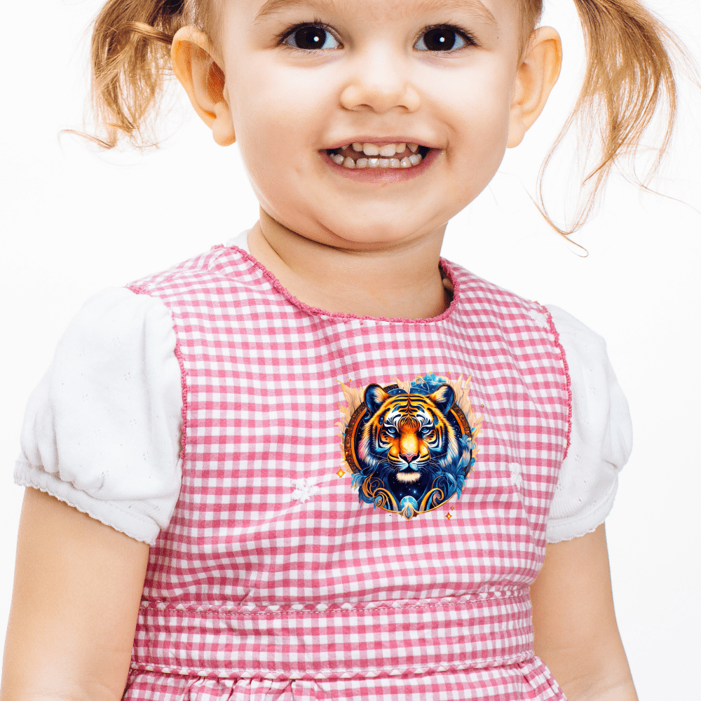 Tiger Iron On Patch Transfers Decals Patches Vinyl for T Shirts Fabric Clothing - secapparelonline