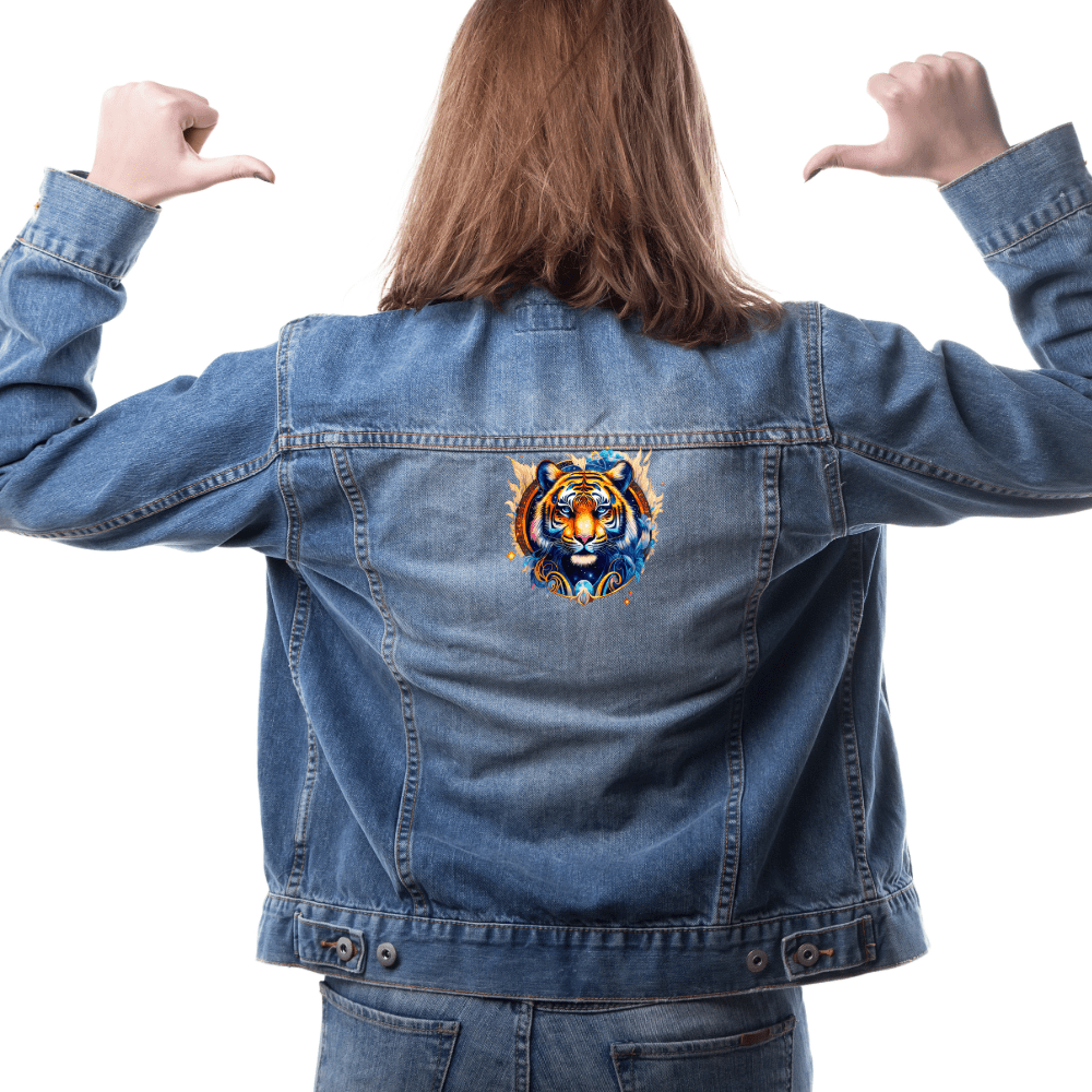 Tiger Iron On Patch Transfers Decals Patches Vinyl for T Shirts Fabric Clothing - secapparelonline