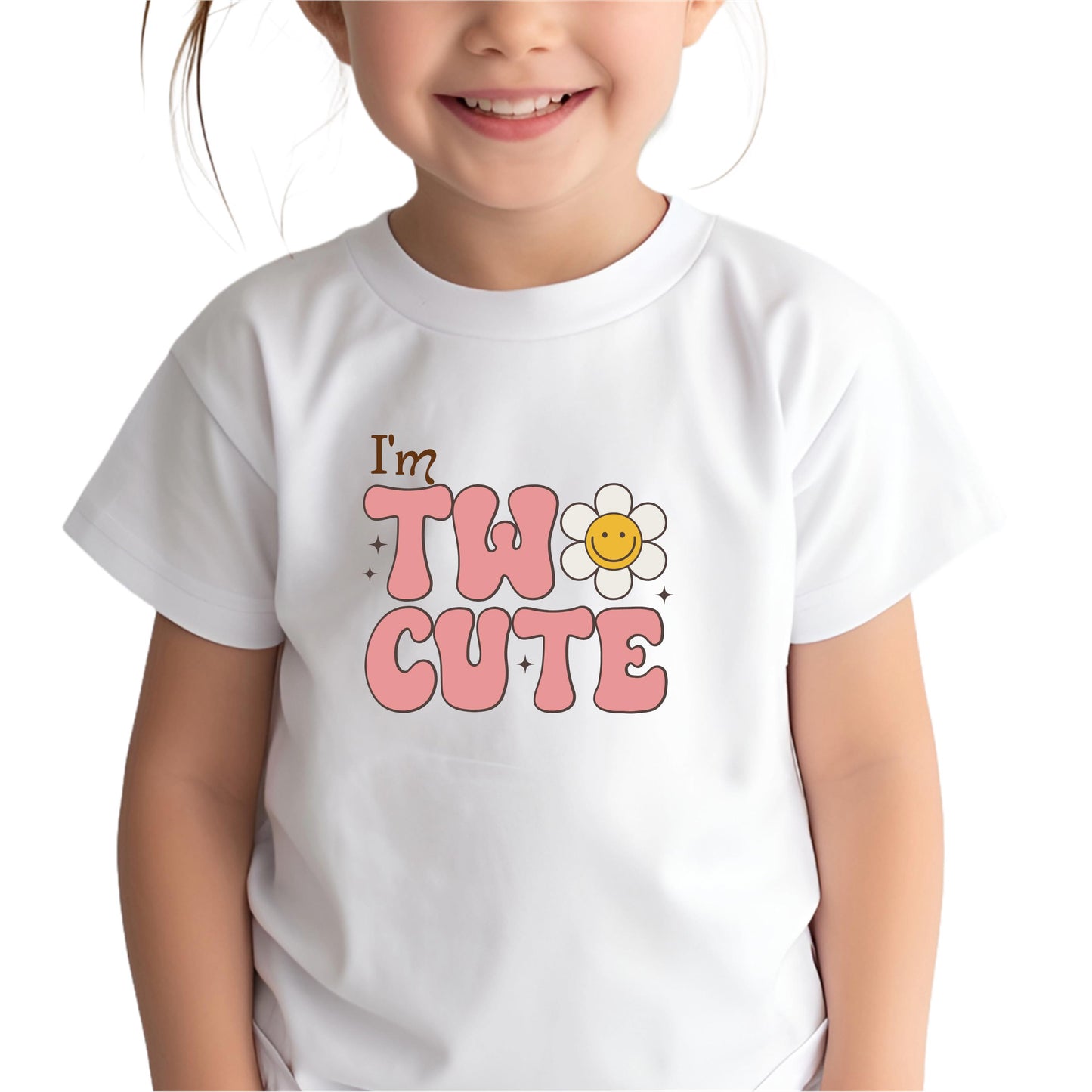 I'm Two Cute Birthday Shirts for Toddler Girls Birthday Party 2 years old