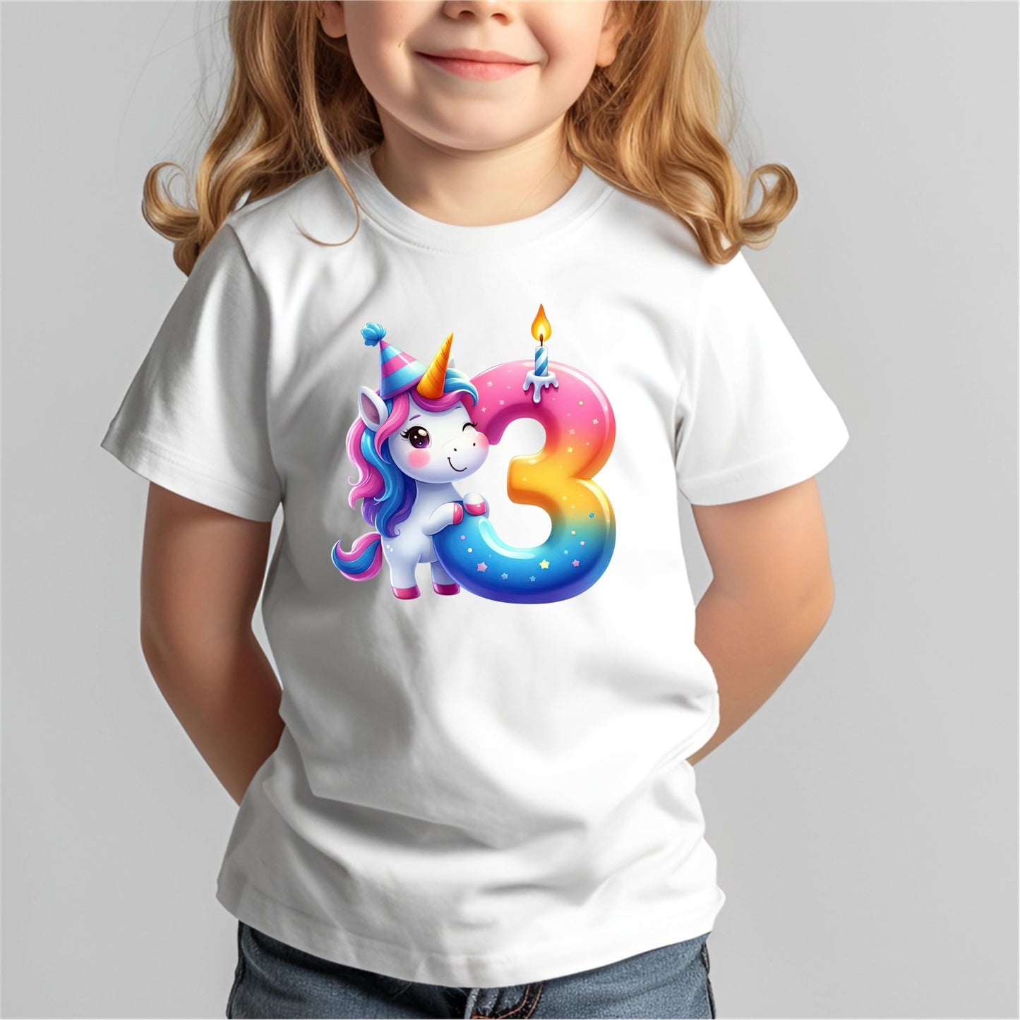 Unicorn Birthday Shirts for Toddler Girls Birthday Party Ages 2, 3, 4, 5 and 6 - secapparelonline