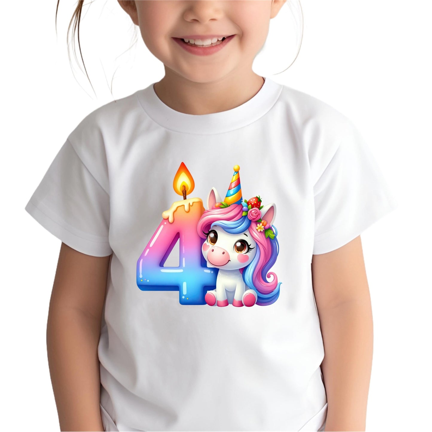 Unicorn Birthday Shirts for Toddler Girls Birthday Party Ages 2, 3, 4, 5 and 6 - secapparelonline