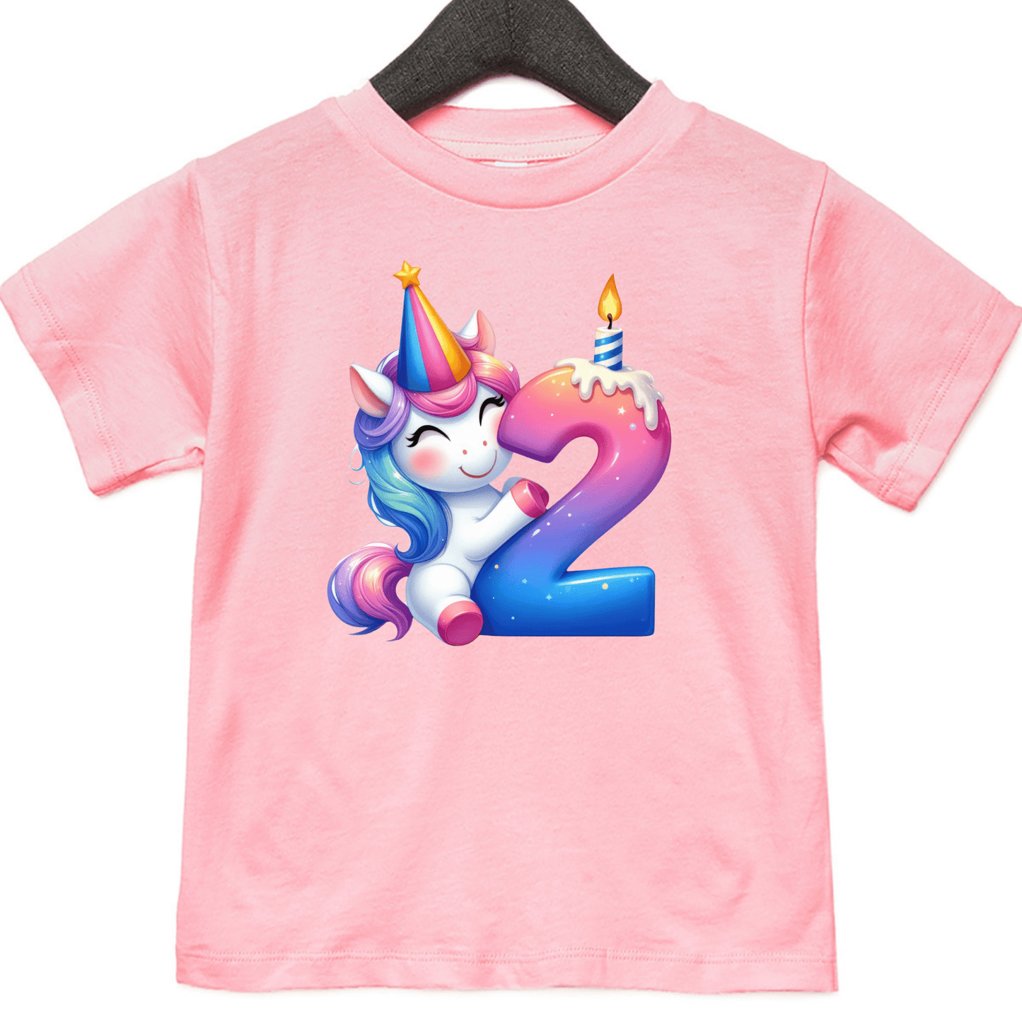 Unicorn Birthday Shirts for Toddler Girls Birthday Party - Choose from 1 to 5yrs - secapparelonline