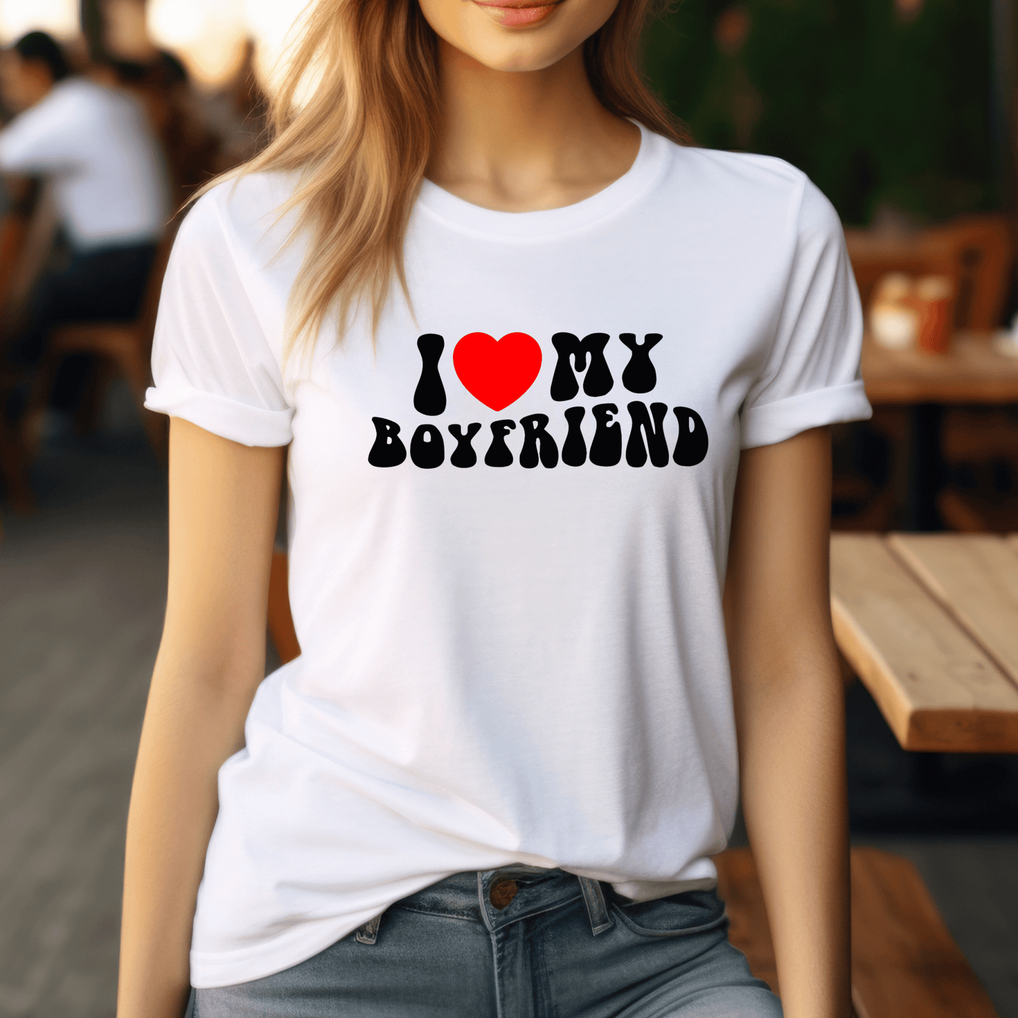 Valentine Graphic T Shirt| Unisex | Valentines Shirts | I Love my boyfriend - secapparelonline