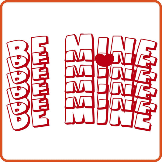 Valentine Iron On Decals Patches transfers vinyl for shirts, clothing | SEC Apparel | Be Mine - secapparelonline