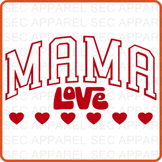 Valentine Iron On Decals Patches transfers vinyl for shirts, clothing | SEC Apparel | Mama Love - secapparelonline