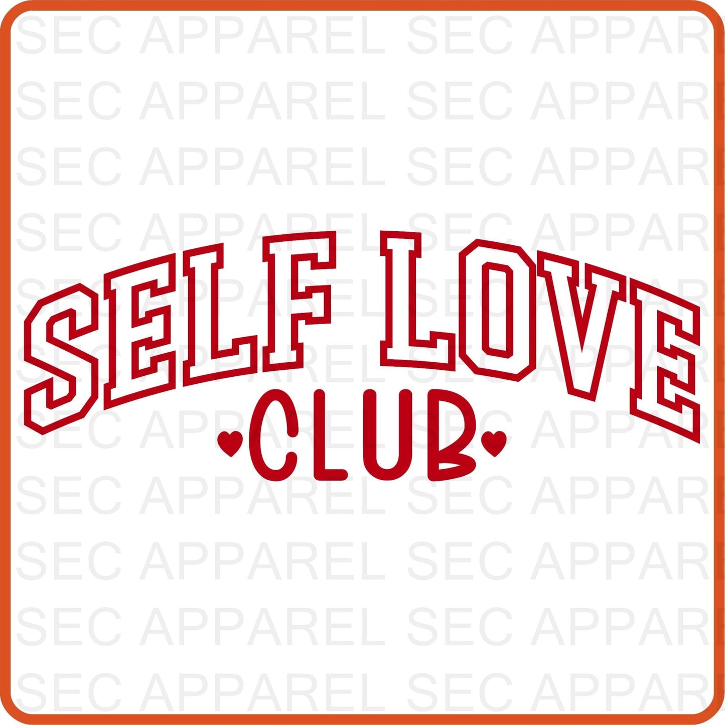 Valentine Iron On Decals Patches transfers vinyl for shirts, clothing | SEC Apparel | Self Love Club - secapparelonline