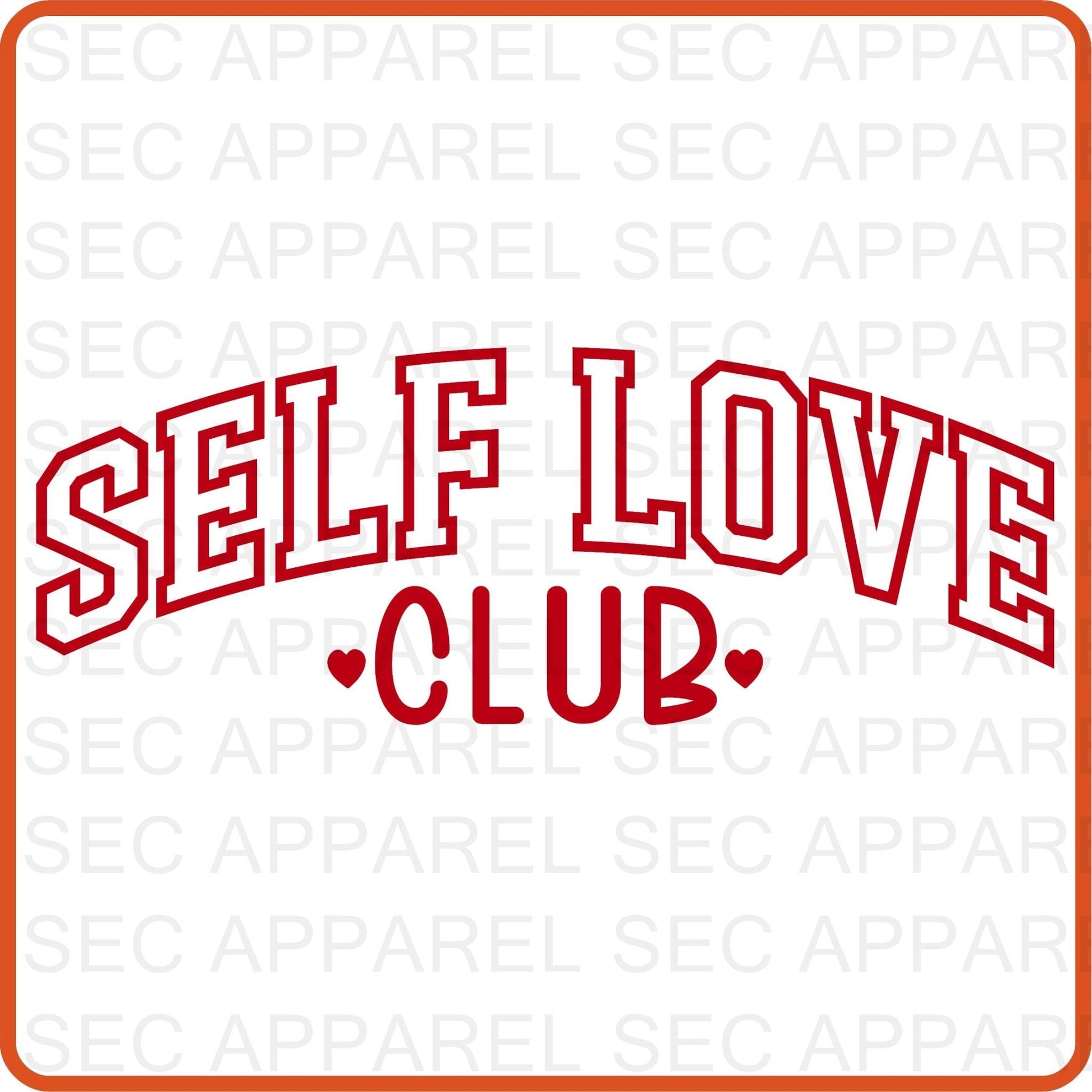 Valentine Iron On Decals Patches transfers vinyl for shirts, clothing | SEC Apparel | Self Love Club - secapparelonline