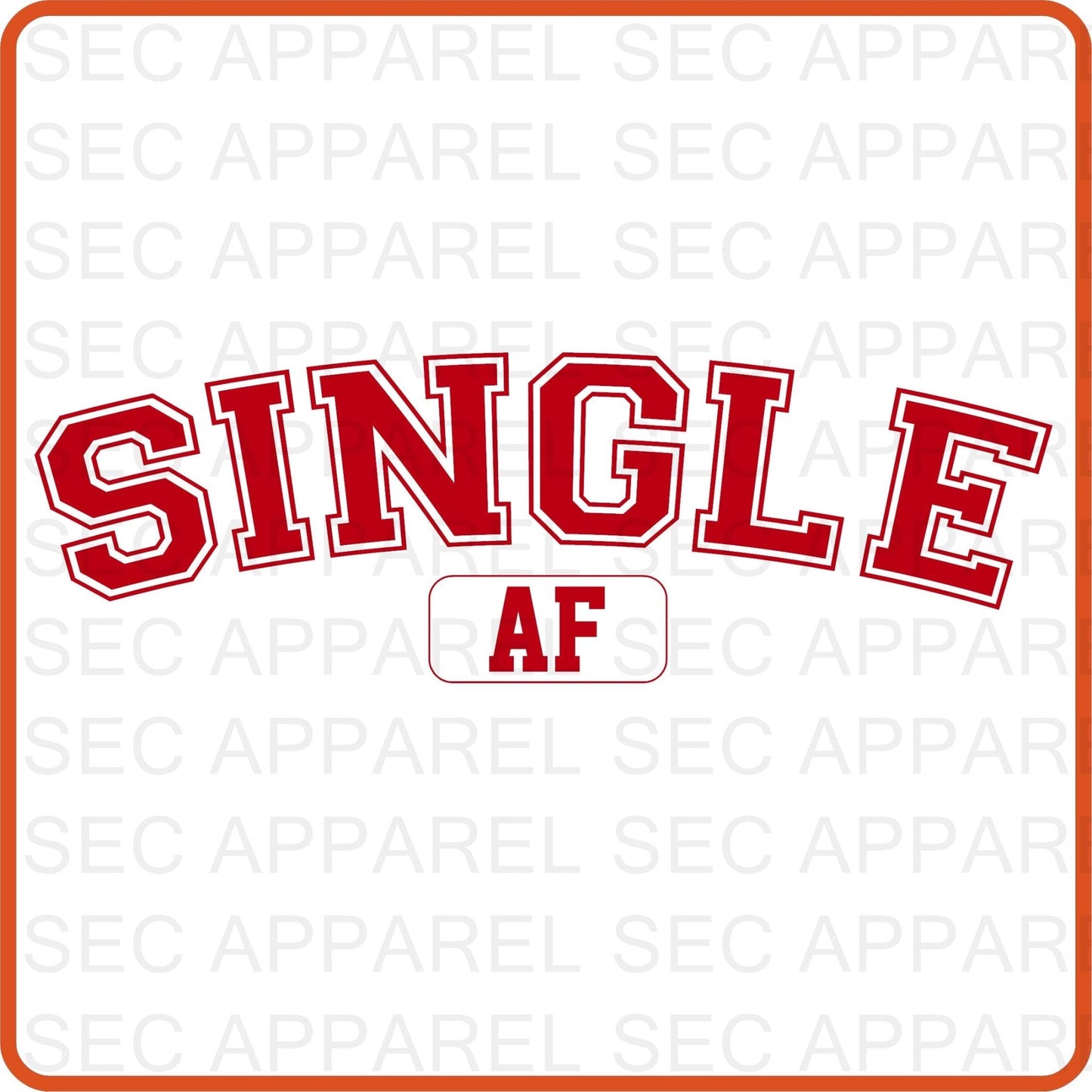 Valentine Iron On Decals Patches transfers vinyl for shirts, clothing | SEC Apparel | Single AF - secapparelonline
