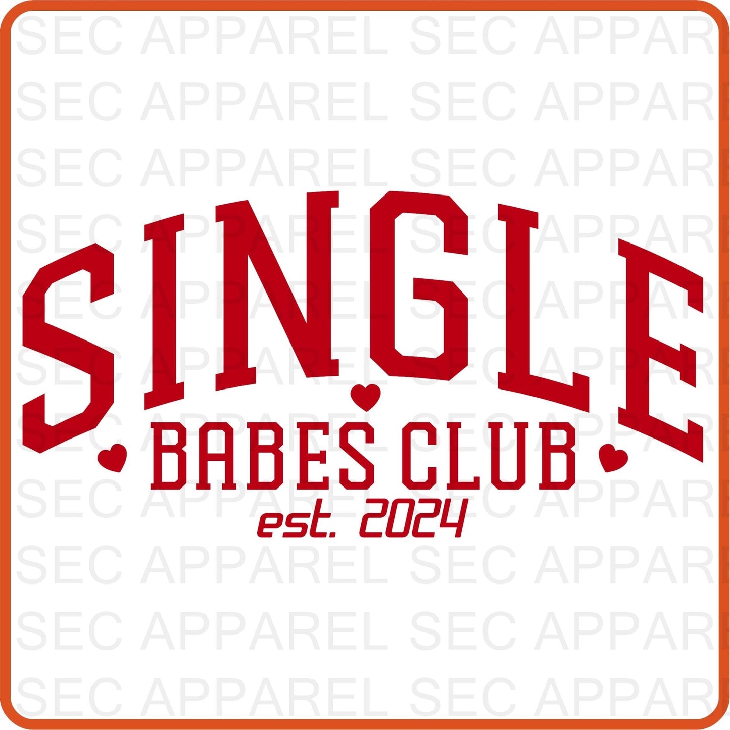 Valentine Iron On Decals Patches transfers vinyl for shirts, clothing | SEC Apparel | Single Babes Club - secapparelonline