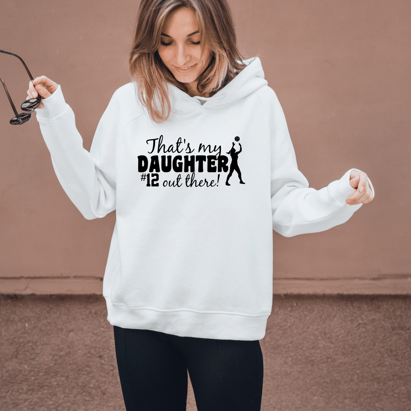 Volleyball Mom Shirt | Crew neck | V Neck| Sweatshirt | Hoodie | Thats my daughter out there - secapparelonline