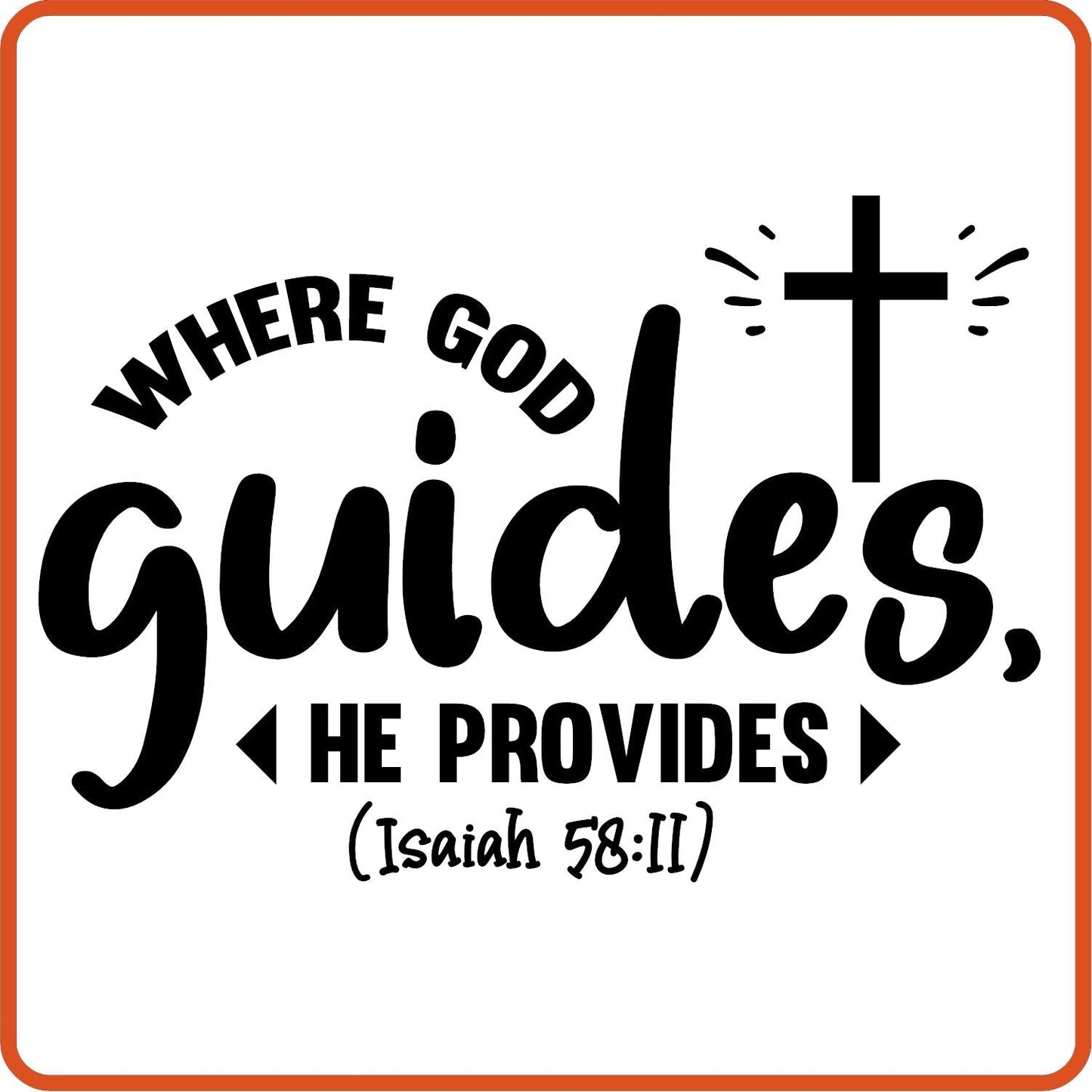 Where God Guides| Bible | Religious Iron On Decals Patches by SEC Apparel - secapparelonline