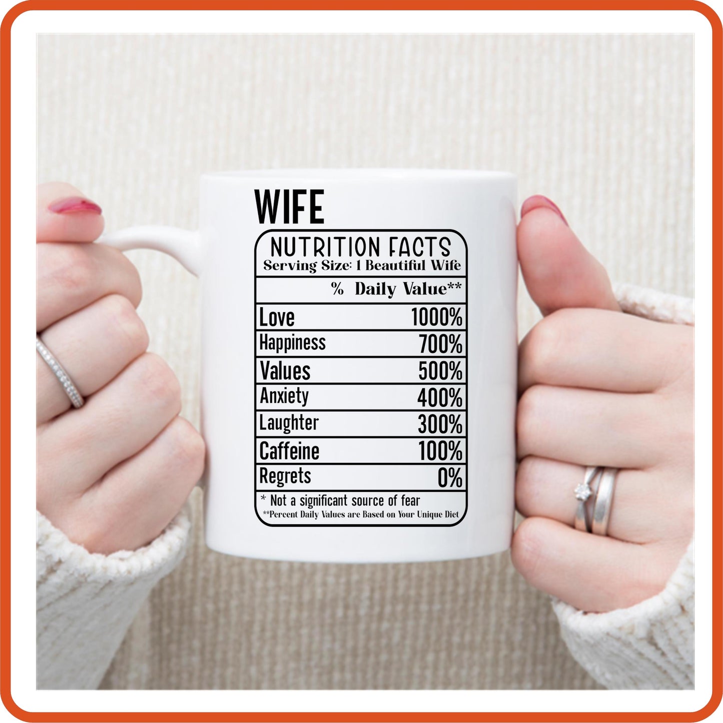 Husband and Wife Nutrition Facts | Wedding Mug -11oz Mug by SEC Apparel