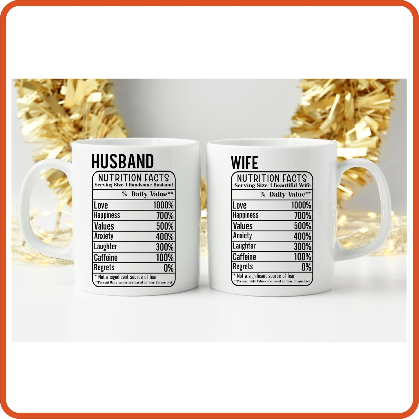 Husband and Wife Nutrition Facts | Wedding Mug -11oz Mug by SEC Apparel