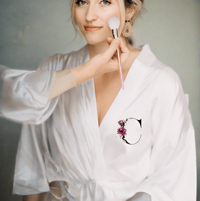 Women's Bride Bridesmaids Robe Short Satin Kimono Robes for Wedding & Bridal Party - secapparelonline