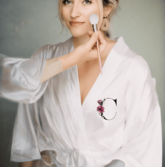 Women's Bride Bridesmaids Robe Short Satin Kimono Robes for Wedding & Bridal Party - secapparelonline