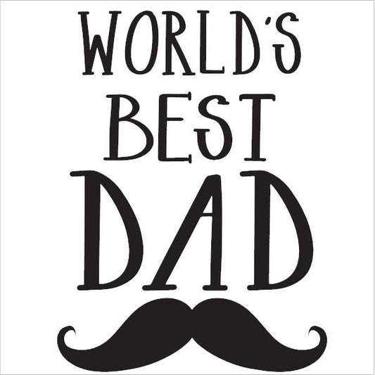 World's Best Dad | Fathers Day Iron On Transfers Decals Patches Vinyl for T Shirts Fabric Clothing - secapparelonline