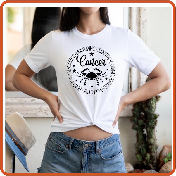 Cancer Zodiac Sign Horoscope Birthday T-Shirt | SEC Apparel