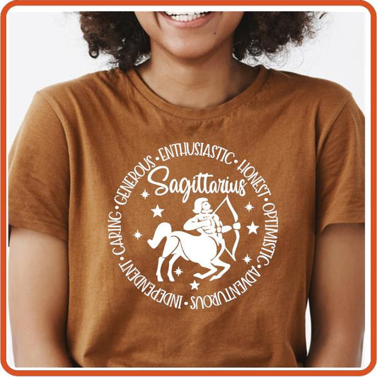 Sagittarius Zodiac Sign Horoscope Birthday T-Shirt | SEC Apparel