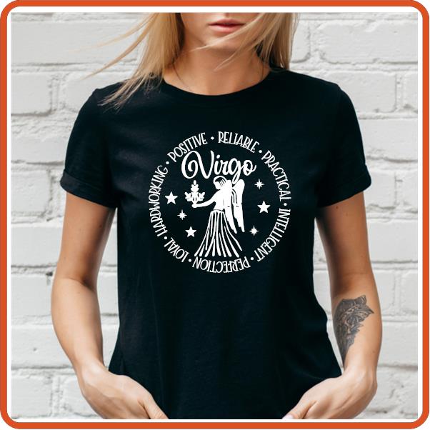 Virgo Zodiac Sign Horoscope Birthday T-Shirt | SEC Apparel