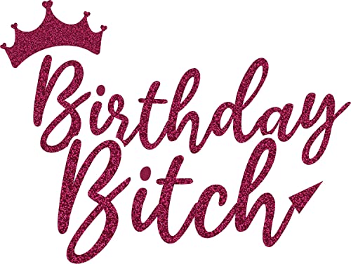 SEC Apparel Birthday Bitch Iron On Patches Decals Transfers Applique Letters for t Shirts Fabric Clothing |