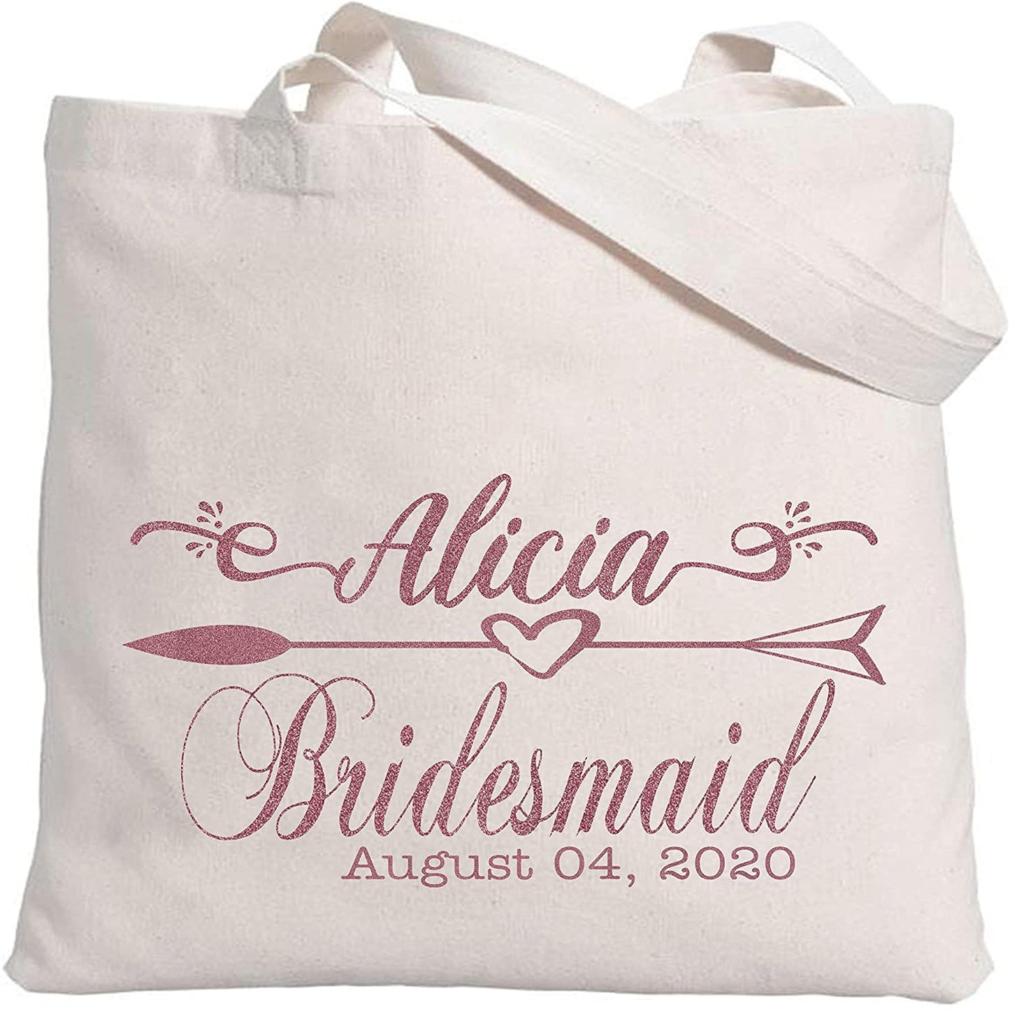 Personalized Tote Bag for Bridesmaids Wedding Customized Bachelorette Party Bag Set of 6, 8, 10, 12