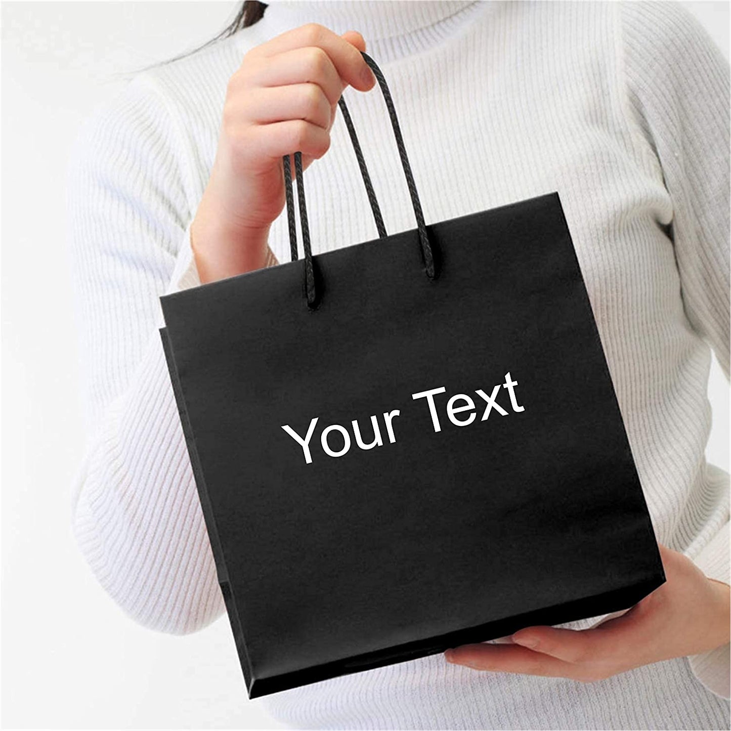 Personalized Kraft Bags with Handle with Soft Cloth Handles, Party Bags, Shopping Bags, Retail Bags, Merchandise Bag,, Party Bags, - secapparelonline