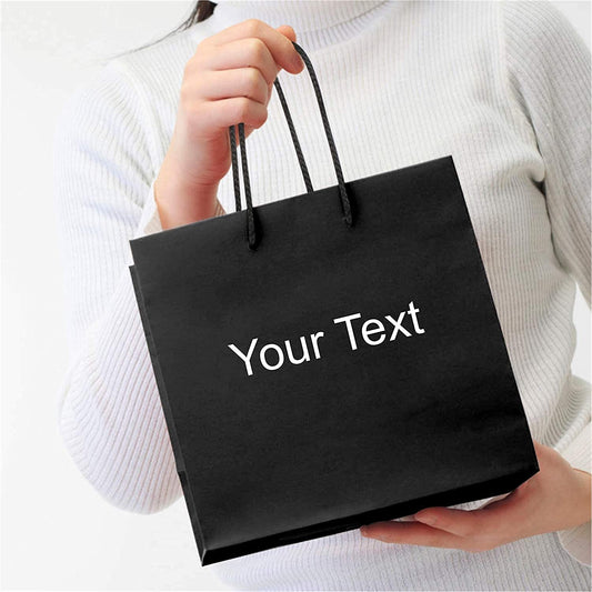 Personalized Kraft Bags with Handle with Soft Cloth Handles, Party Bags, Shopping Bags, Retail Bags, Merchandise Bag,, Party Bags, - secapparelonline