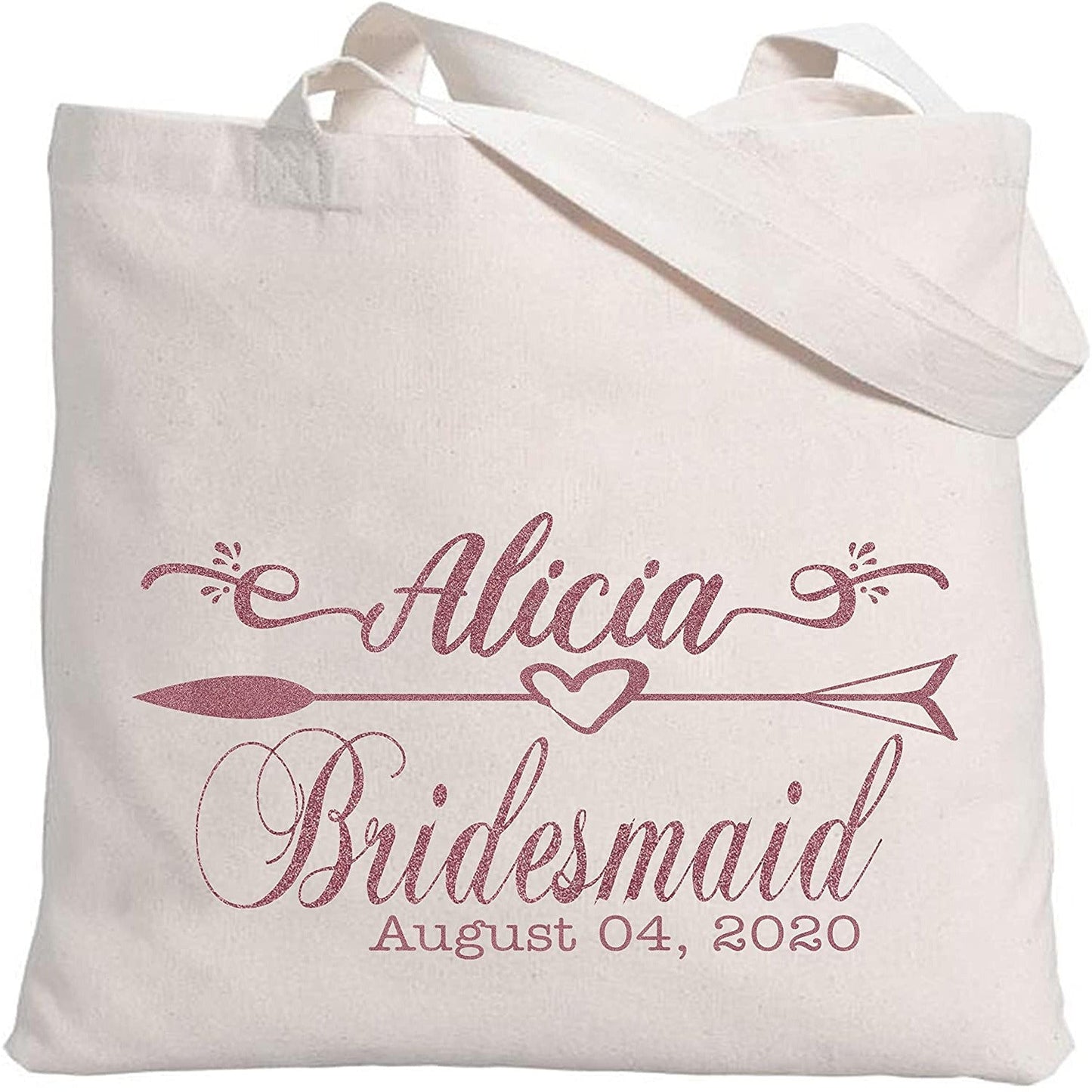 Personalized Tote Bag for Bridesmaids Wedding Customized Bachelorette Party Bag Set of 6, 8, 10, 12 - secapparelonline