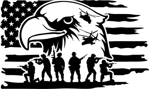 SEC Apparel American Flag Soldier Iron On Patches Decals Transfers Applique Letters for t Shirts Fabric Clothing | - secapparelonline