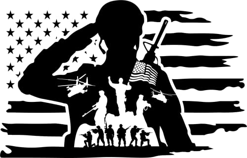 SEC Apparel American Flag Soldier Iron On Patches Decals Transfers Applique Letters for t Shirts Fabric Clothing | - secapparelonline