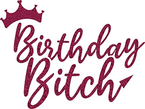SEC Apparel Birthday Bitch Iron On Patches Decals Transfers Applique Letters for t Shirts Fabric Clothing | - secapparelonline