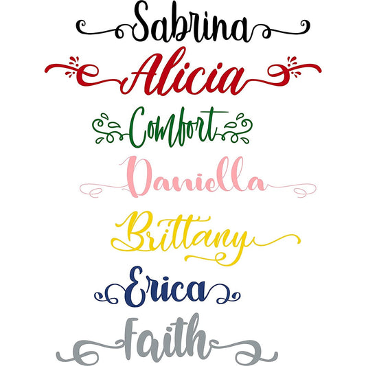 SEC Apparel Personalized Custom Iron on name word transfers Decal Patches Vinyl for t Shirts Fabric Clothing - secapparelonline